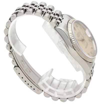 ROLEX ロレックス 16234G デイトジャスト 10P ダイヤモンド 腕時計 SS メンズ 中古