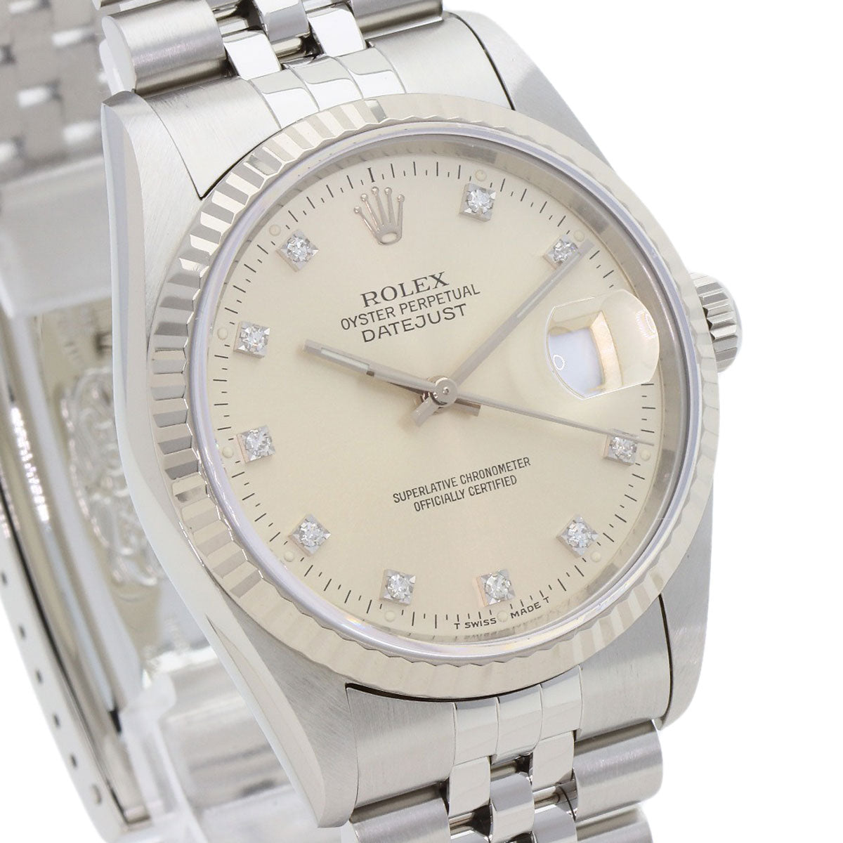 ロレックス 16234G デイトジャスト 10P ダイヤモンド 腕時計 中古 商品画像5
