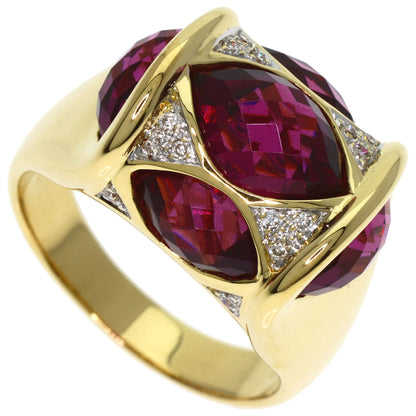 SELECT JEWELRY セレクトジュエリー カラーストーン ダイヤモンド リング・指輪 K18YG レディース 中古