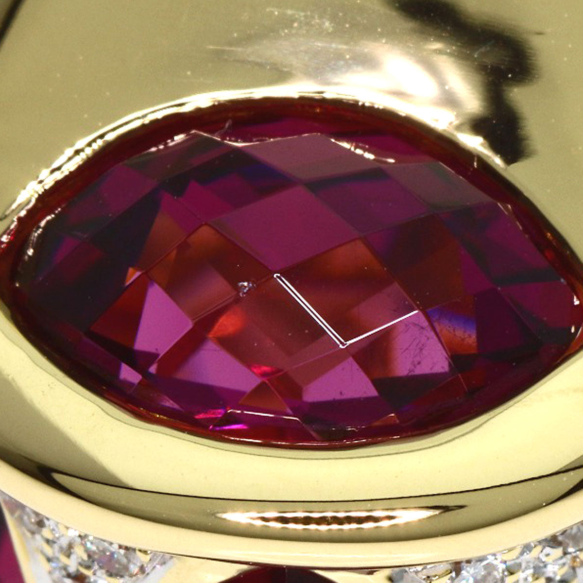 SELECT JEWELRY セレクトジュエリー カラーストーン ダイヤモンド リング・指輪 K18YG レディース 中古