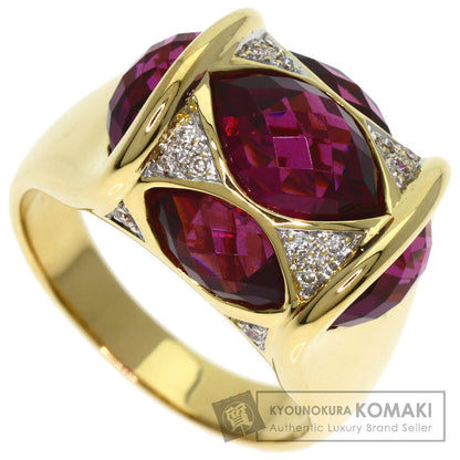 SELECT JEWELRY セレクトジュエリー カラーストーン ダイヤモンド リング・指輪 K18YG レディース 中古