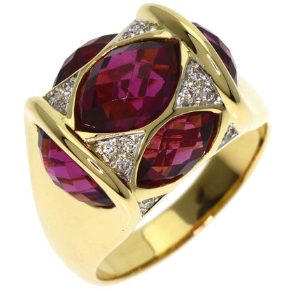 SELECT JEWELRY セレクトジュエリー カラーストーン ダイヤモンド リング・指輪 K18YG レディース 中古