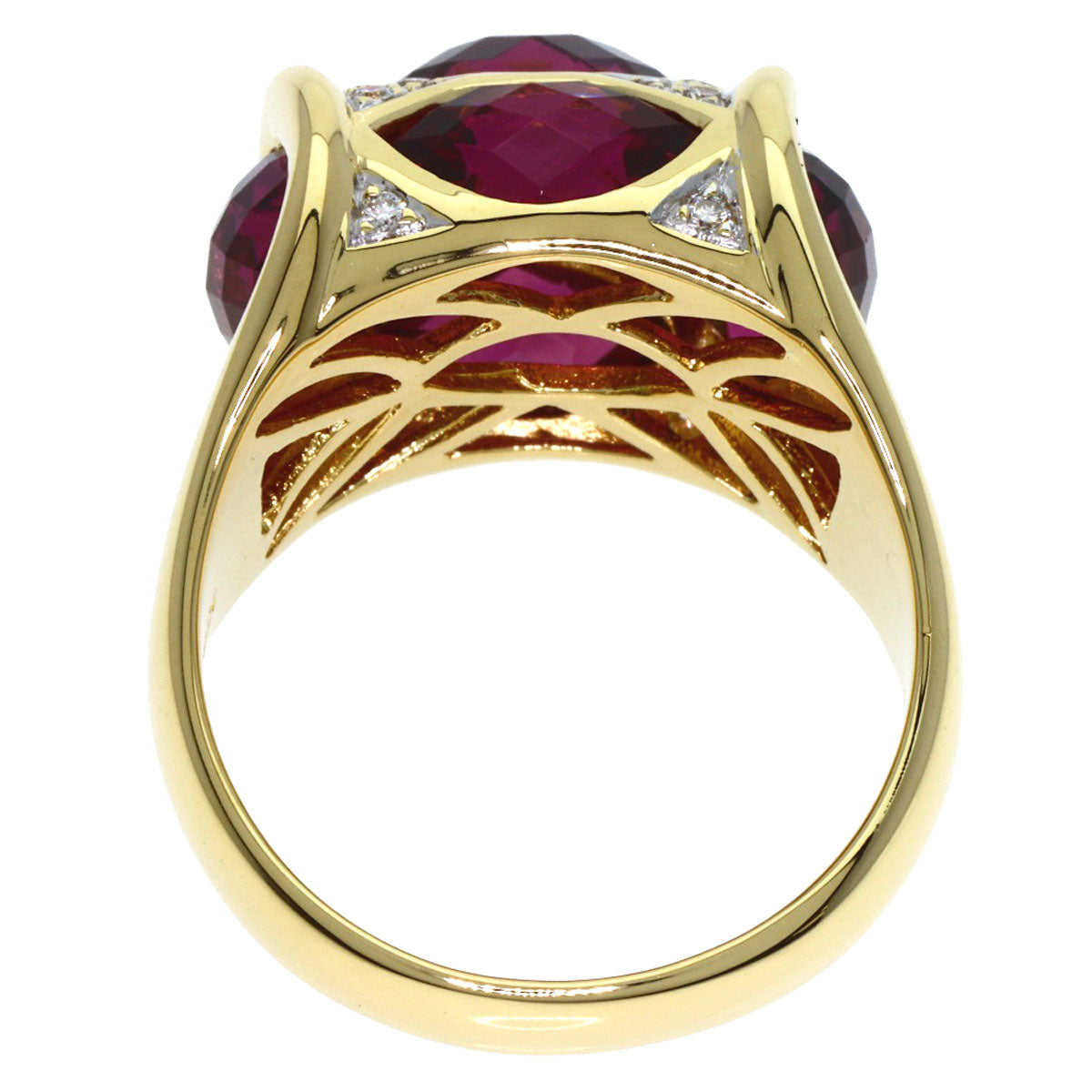 SELECT JEWELRY セレクトジュエリー カラーストーン ダイヤモンド リング・指輪 K18YG レディース 中古