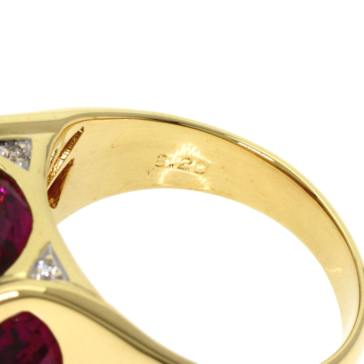SELECT JEWELRY セレクトジュエリー カラーストーン ダイヤモンド リング・指輪 K18YG レディース 中古