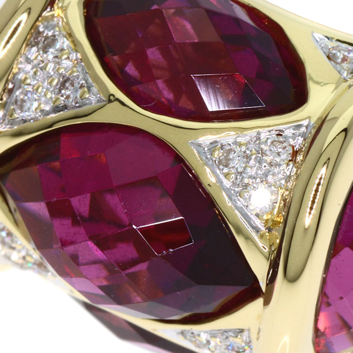 SELECT JEWELRY セレクトジュエリー カラーストーン ダイヤモンド リング・指輪 K18YG レディース 中古