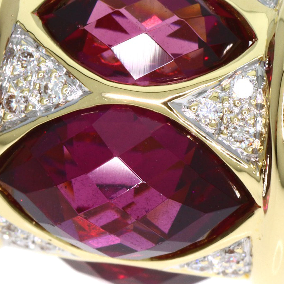 SELECT JEWELRY セレクトジュエリー カラーストーン ダイヤモンド リング・指輪 K18YG レディース 中古