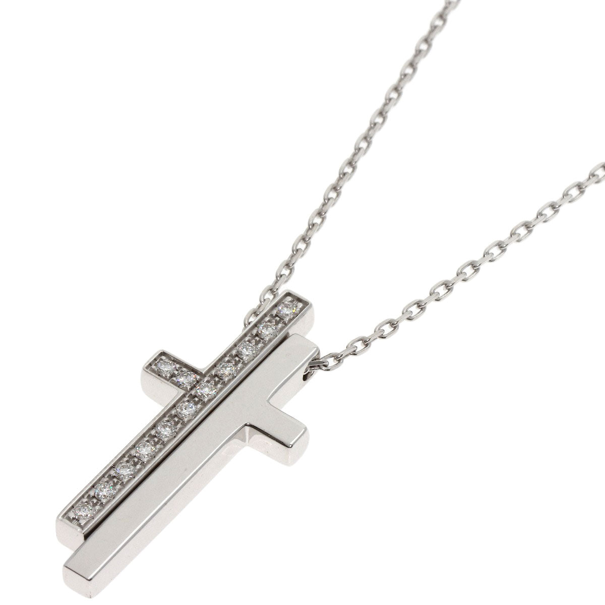 グッチ セパレート クロス ダイヤモンド ネックレス 中古 商品画像2