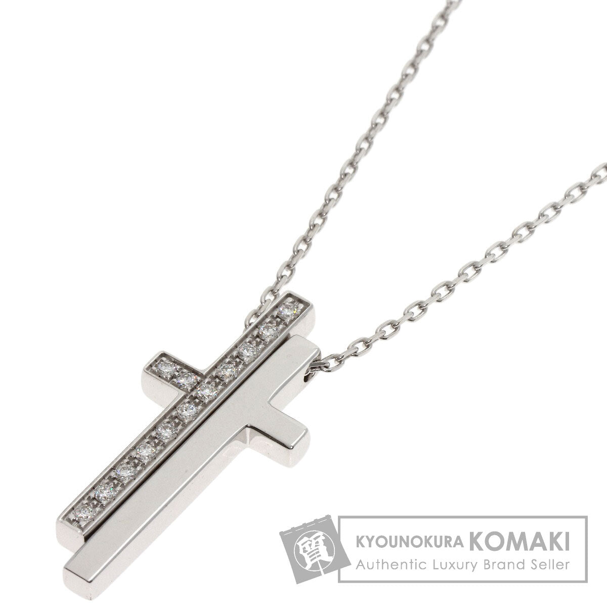 グッチ セパレート クロス ダイヤモンド ネックレス 中古 商品画像1