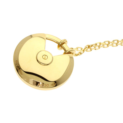 CARTIER カルティエ アミュレット SM シェル ダイヤモンド ネックレス K18YG レディース 中古