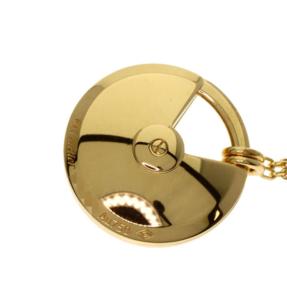 CARTIER カルティエ アミュレット SM シェル ダイヤモンド ネックレス K18YG レディース 中古