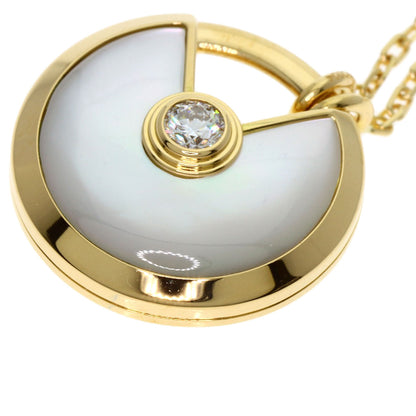 CARTIER カルティエ アミュレット SM シェル ダイヤモンド ネックレス K18YG レディース 中古