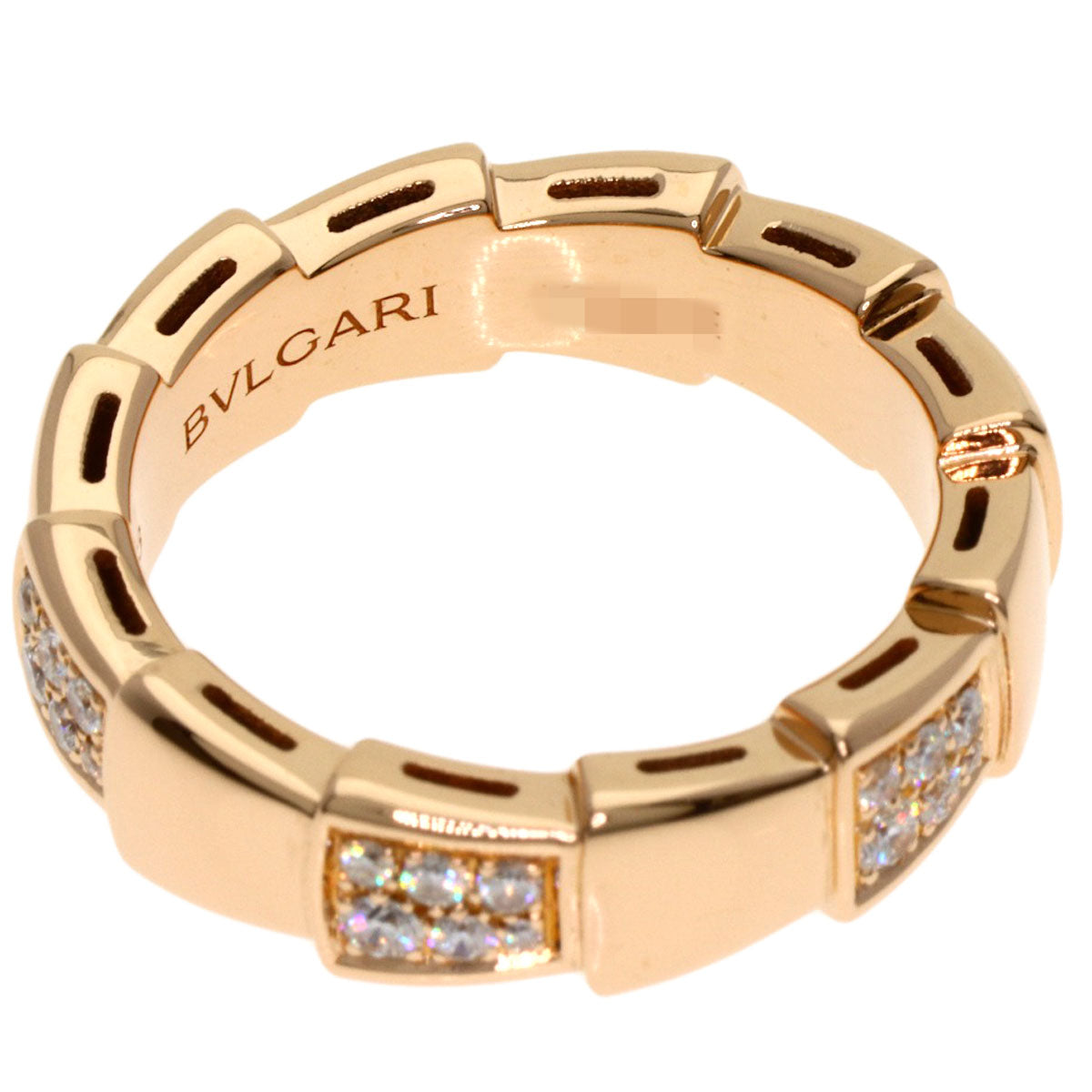 BVLGARI ブルガリ セルペンティ ヴァイパー ダイヤモンド #53 リング・指輪 K18PG レディース 中古