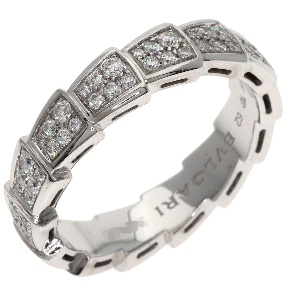 BVLGARI ブルガリ セルペンティ ヴァイパー フル ダイヤモンド #62 リング・指輪 K18WG レディース 中古