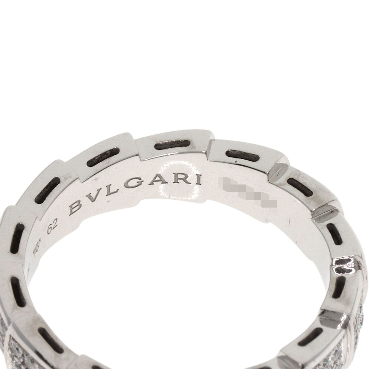 BVLGARI ブルガリ セルペンティ ヴァイパー フル ダイヤモンド #62 リング・指輪 K18WG レディース 中古