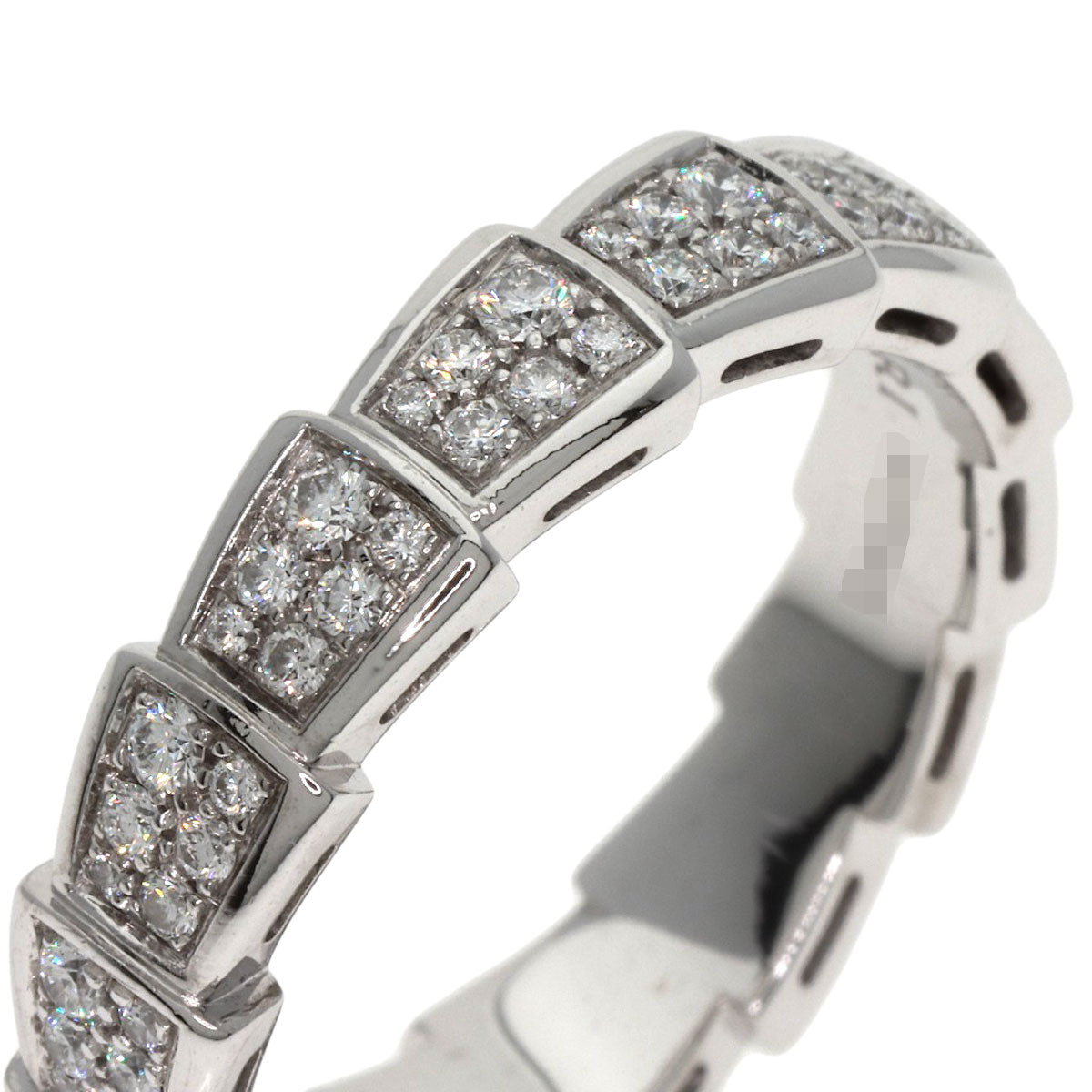 BVLGARI ブルガリ セルペンティ ヴァイパー フル ダイヤモンド #62 リング・指輪 K18WG レディース 中古
