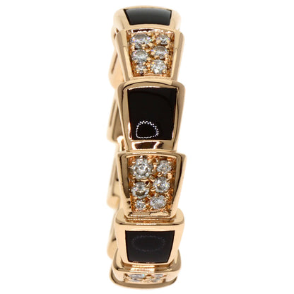 BVLGARI ブルガリ セルペンティ ヴァイパー オニキス ダイヤモンド #55 リング・指輪 K18PG レディース 中古