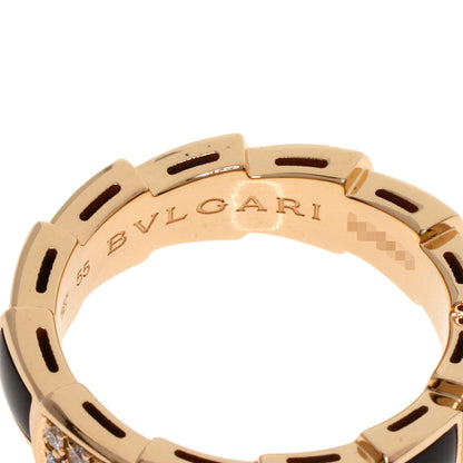 BVLGARI ブルガリ セルペンティ ヴァイパー オニキス ダイヤモンド #55 リング・指輪 K18PG レディース 中古