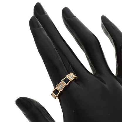 BVLGARI ブルガリ セルペンティ ヴァイパー オニキス ダイヤモンド #55 リング・指輪 K18PG レディース 中古