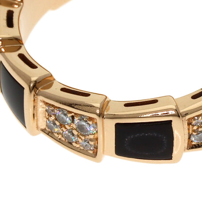 BVLGARI ブルガリ セルペンティ ヴァイパー オニキス ダイヤモンド #55 リング・指輪 K18PG レディース 中古