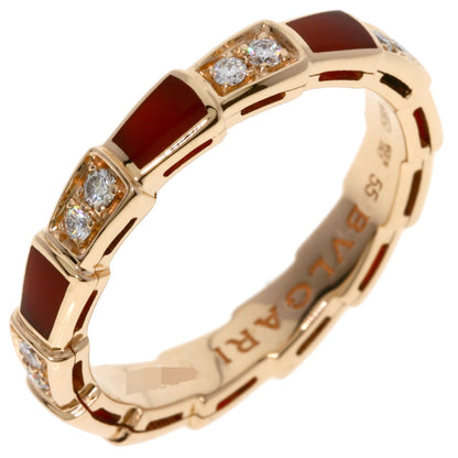 BVLGARI ブルガリ セルペンティ ヴァイパー カーネリアン ダイヤモンド #55　 リング・指輪 K18PG レディース 中古