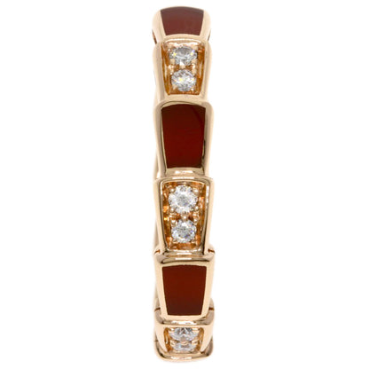 BVLGARI ブルガリ セルペンティ ヴァイパー カーネリアン ダイヤモンド #55　 リング・指輪 K18PG レディース 中古
