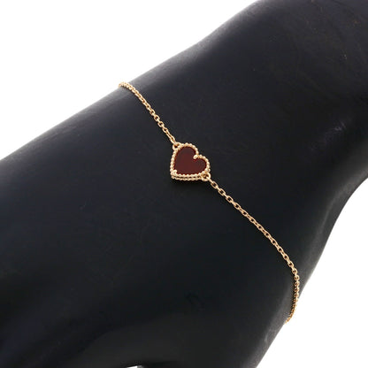 Van Cleef & Arpels ヴァンクリーフ＆アーペル スウィート ハート カーネリアン ブレスレット K18PG レディース 中古