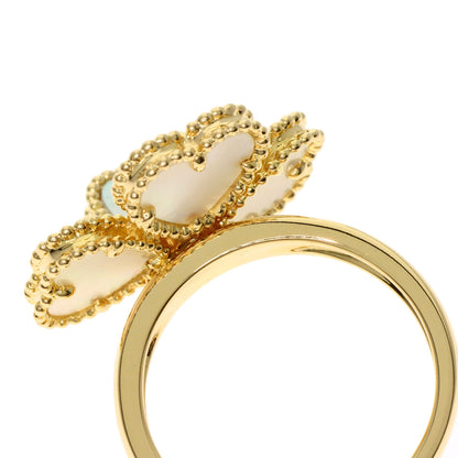 Van Cleef & Arpels ヴァンクリーフ＆アーペル スウィートハート エフイヤージュ シェル ダイヤモンド #48 リング・指輪 K18YG レディース 中古