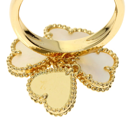 Van Cleef & Arpels ヴァンクリーフ＆アーペル スウィートハート エフイヤージュ シェル ダイヤモンド #48 リング・指輪 K18YG レディース 中古