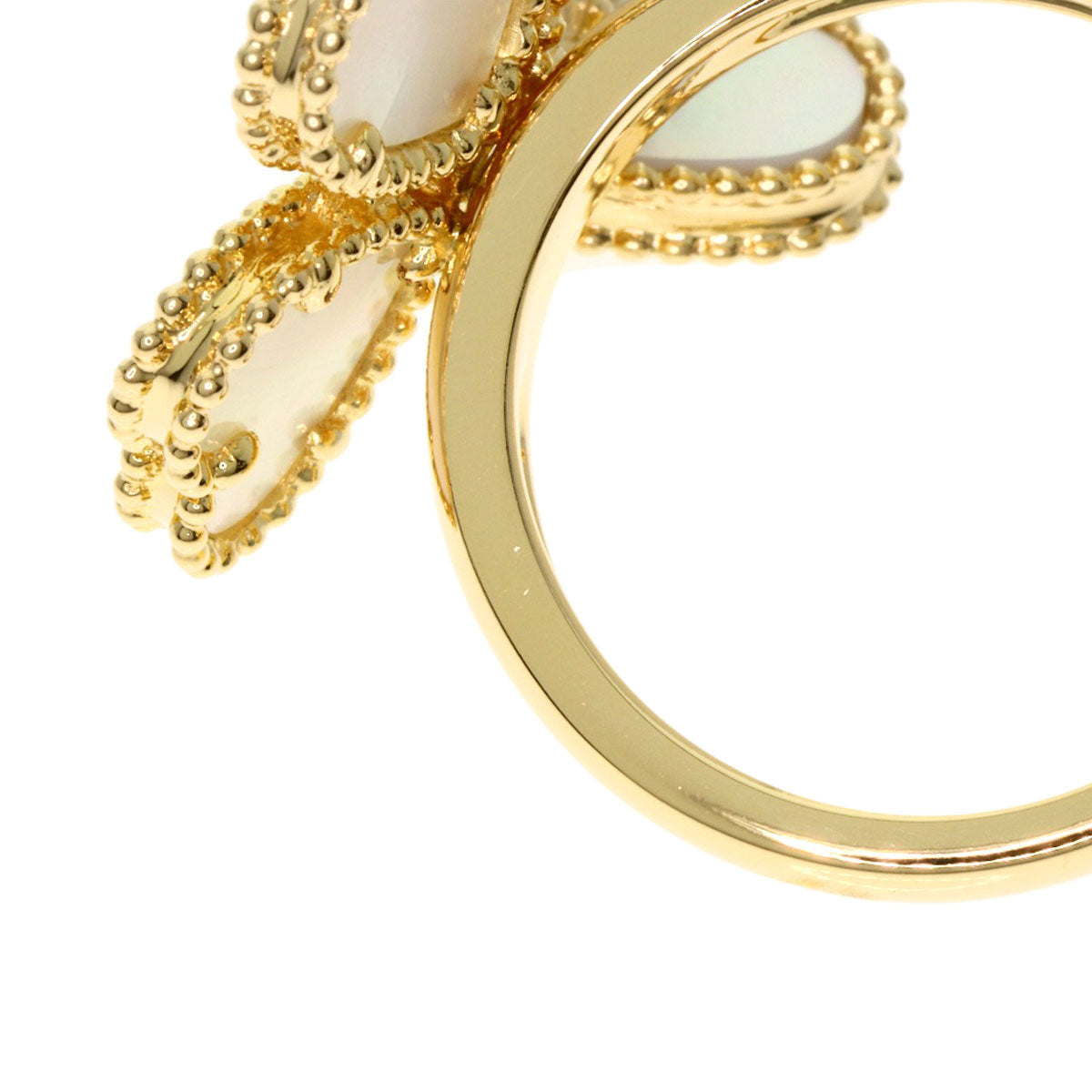 Van Cleef & Arpels ヴァンクリーフ＆アーペル スウィートハート エフイヤージュ シェル ダイヤモンド #48 リング・指輪 K18YG レディース 中古