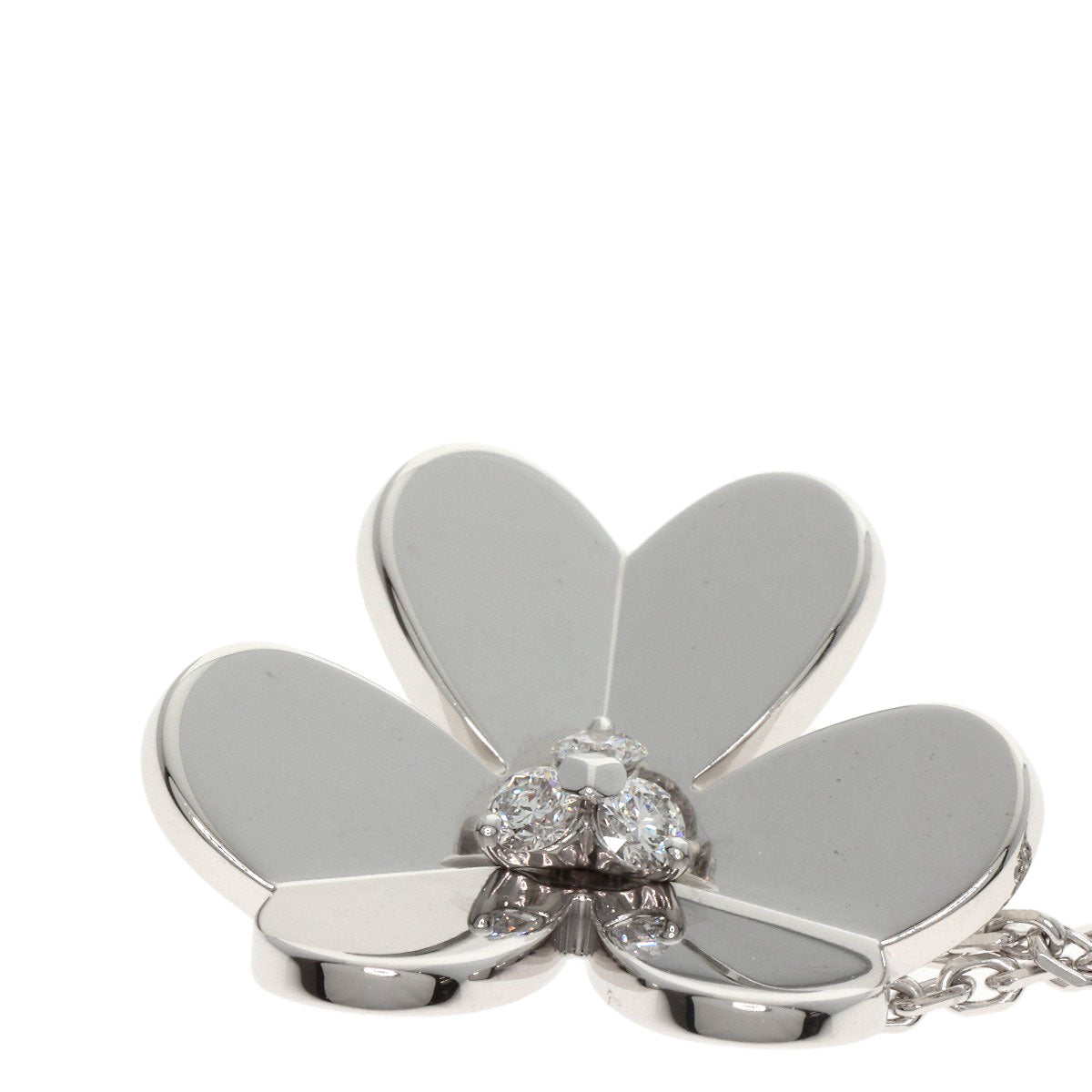 Van Cleef & Arpels ヴァンクリーフ＆アーペル フリヴォル ラージ ダイヤモンド ネックレス K18WG レディース 中古