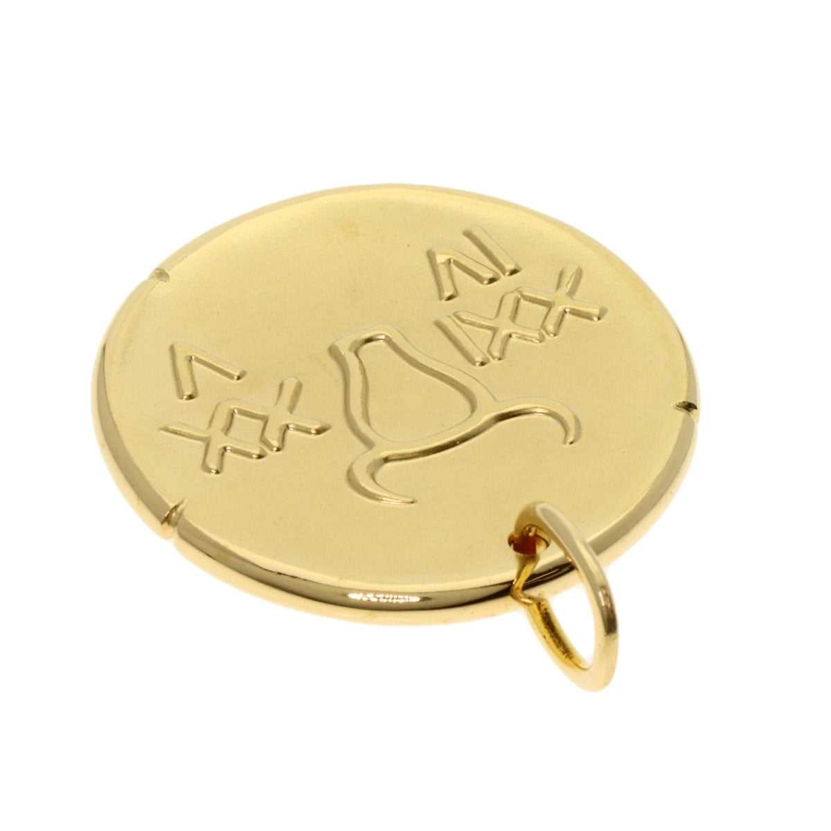 Van Cleef & Arpels ヴァンクリーフ＆アーペル ゾディアック メダル タウリ 牡牛座 ペンダントトップ K18YG レディース 中古