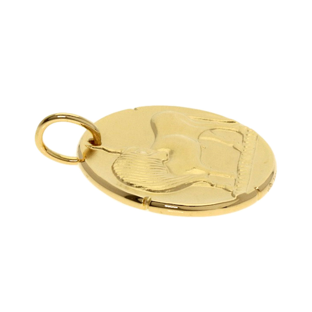 Van Cleef & Arpels ヴァンクリーフ＆アーペル ゾディアック メダル タウリ 牡牛座 ペンダントトップ K18YG レディース 中古