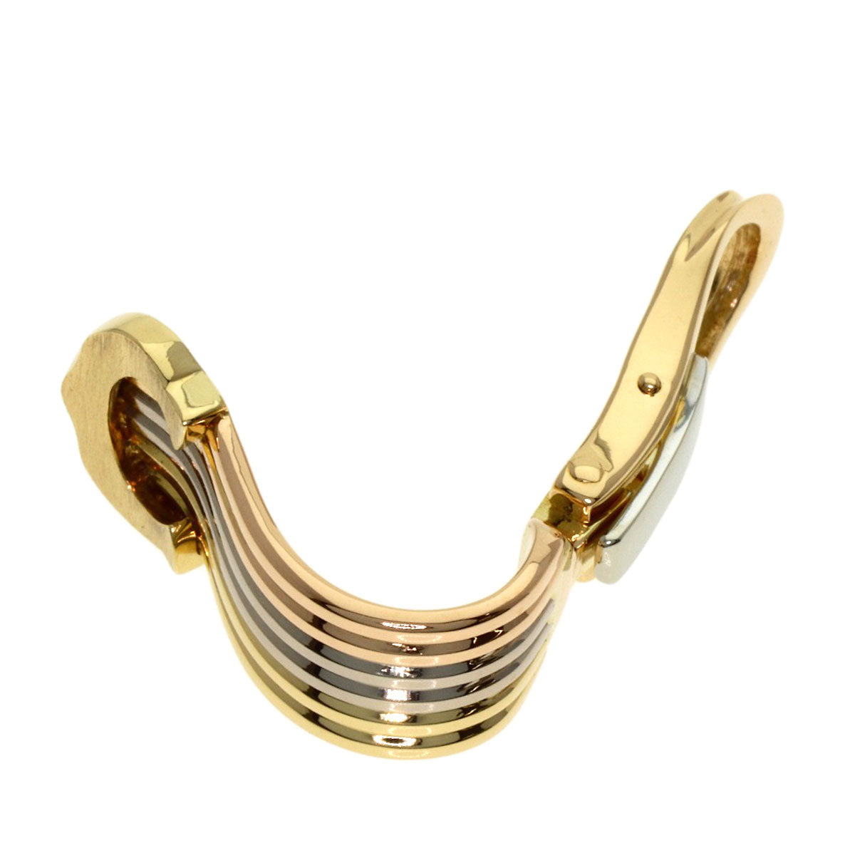 CARTIER カルティエ C2 スリーカラー 片方のみ イヤリング K18YG レディース 中古