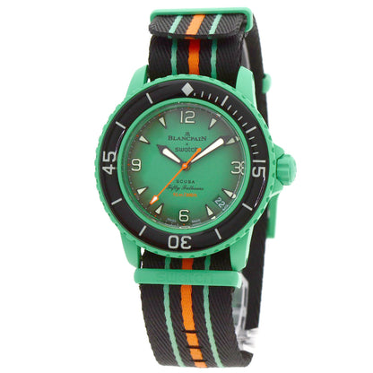 Swatch スウォッチ ブランパン コラボ スキューバ フィフティ ファゾムス インディアンオーシャン 腕時計 セラミック メンズ 中古