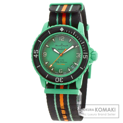 Swatch スウォッチ ブランパン コラボ スキューバ フィフティ ファゾムス インディアンオーシャン 腕時計 セラミック メンズ 中古