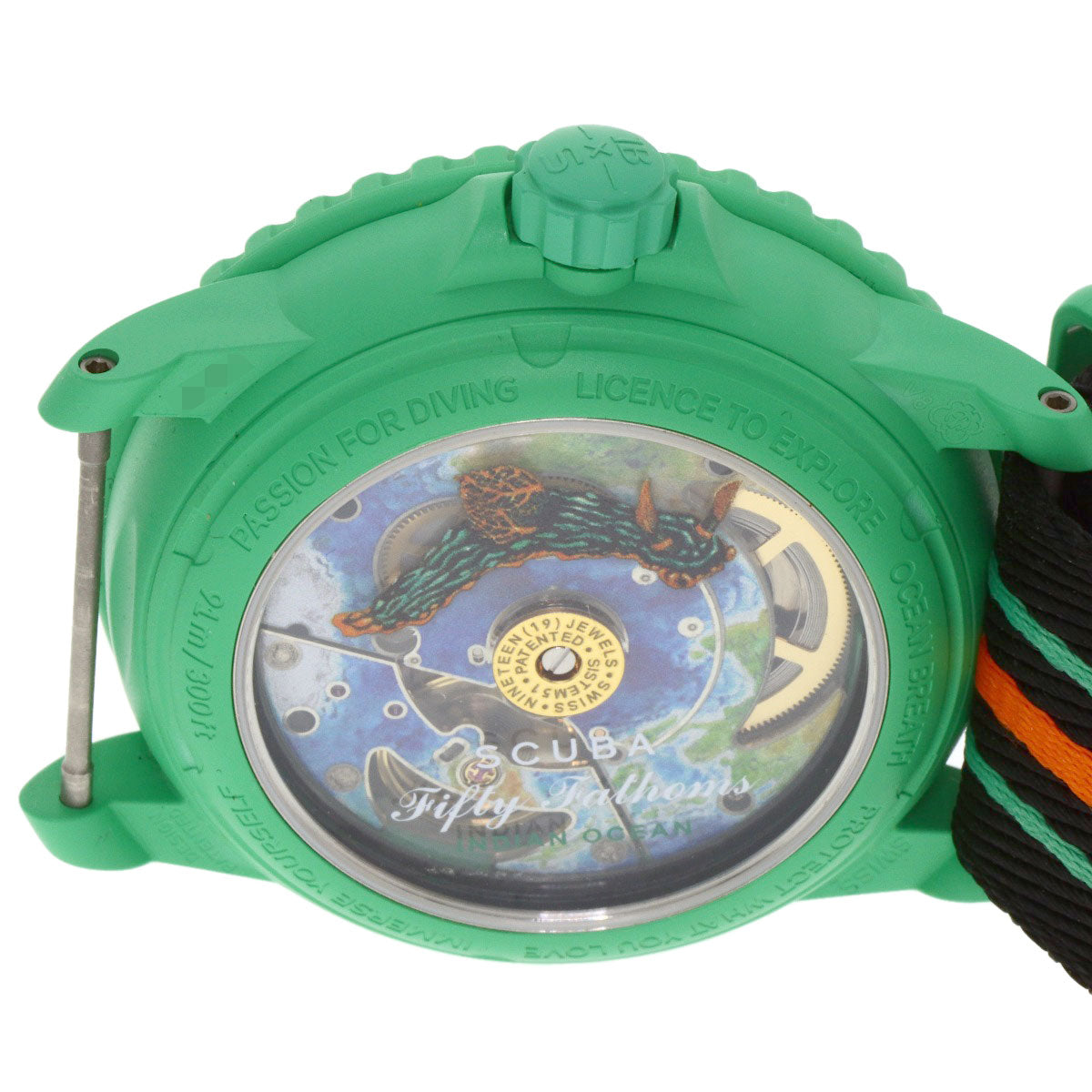 Swatch スウォッチ ブランパン コラボ スキューバ フィフティ ファゾムス インディアンオーシャン 腕時計 セラミック メンズ 中古