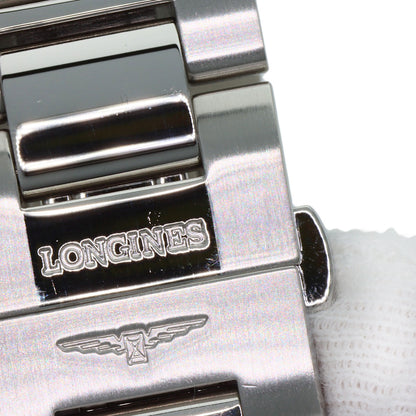 LONGINES ロンジン L3.657.4 コンクエスト ホワイトセラミック 腕時計 SS メンズ 中古