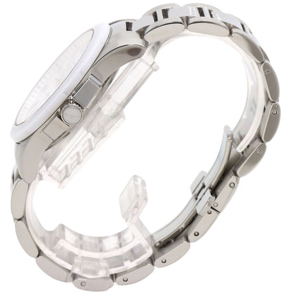 LONGINES ロンジン L3.657.4 コンクエスト ホワイトセラミック 腕時計 SS メンズ 中古