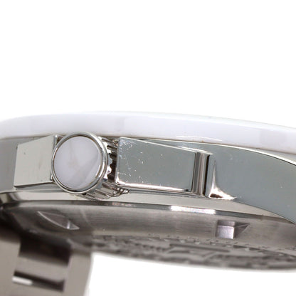 LONGINES ロンジン L3.657.4 コンクエスト ホワイトセラミック 腕時計 SS メンズ 中古