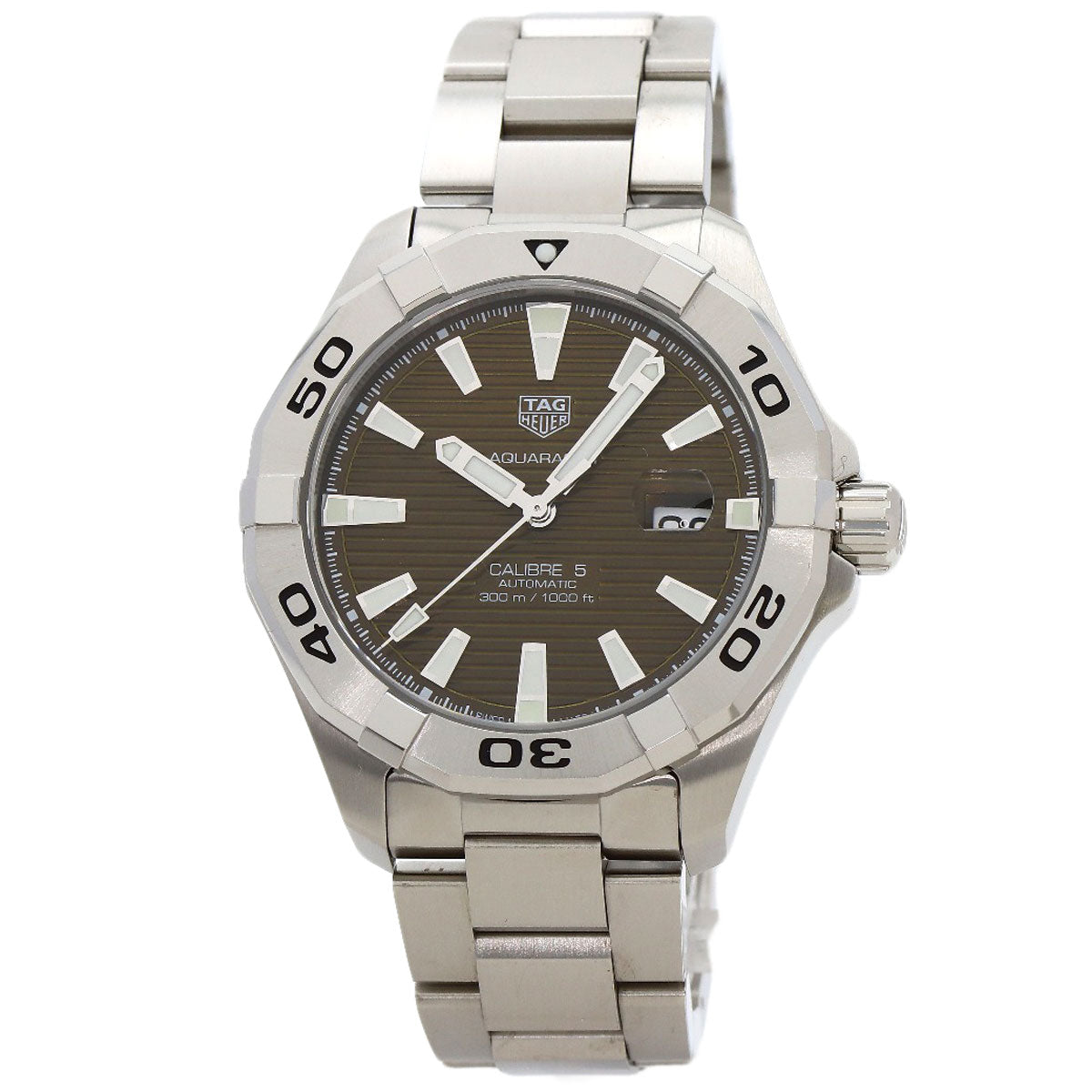 TAG HEUER タグホイヤー WAY2018 アクアレーサー キャリバー5 ブラウン 腕時計 SS メンズ 中古