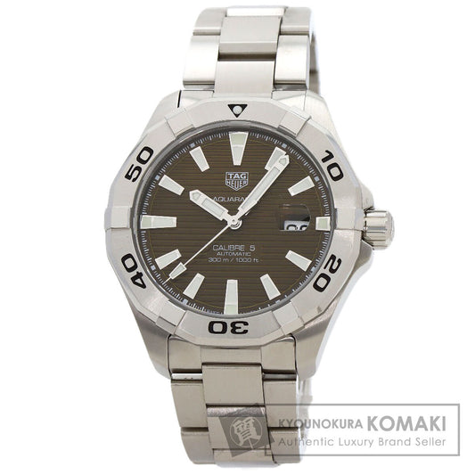 TAG HEUER タグホイヤー WAY2018 アクアレーサー キャリバー5 ブラウン 腕時計 SS メンズ 中古