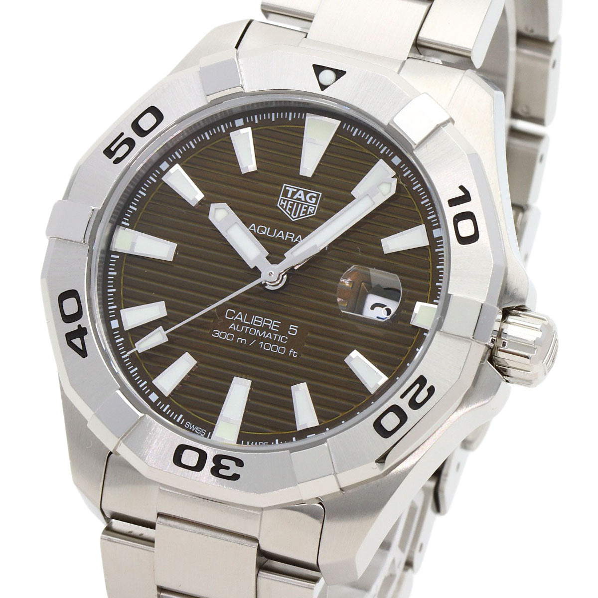 TAG HEUER タグホイヤー WAY2018 アクアレーサー キャリバー5 ブラウン 腕時計 SS メンズ 中古