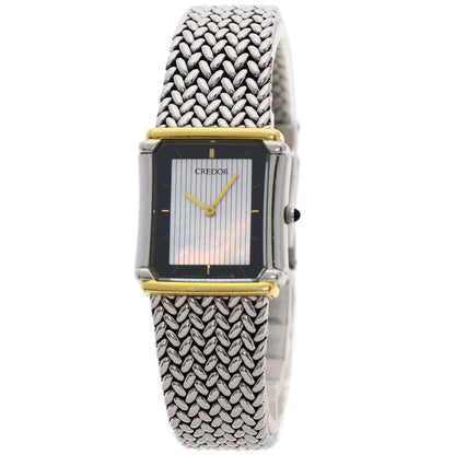 SEIKO セイコー 8420-6690 クレドール スクエアフェイス 腕時計 SS レディース 中古