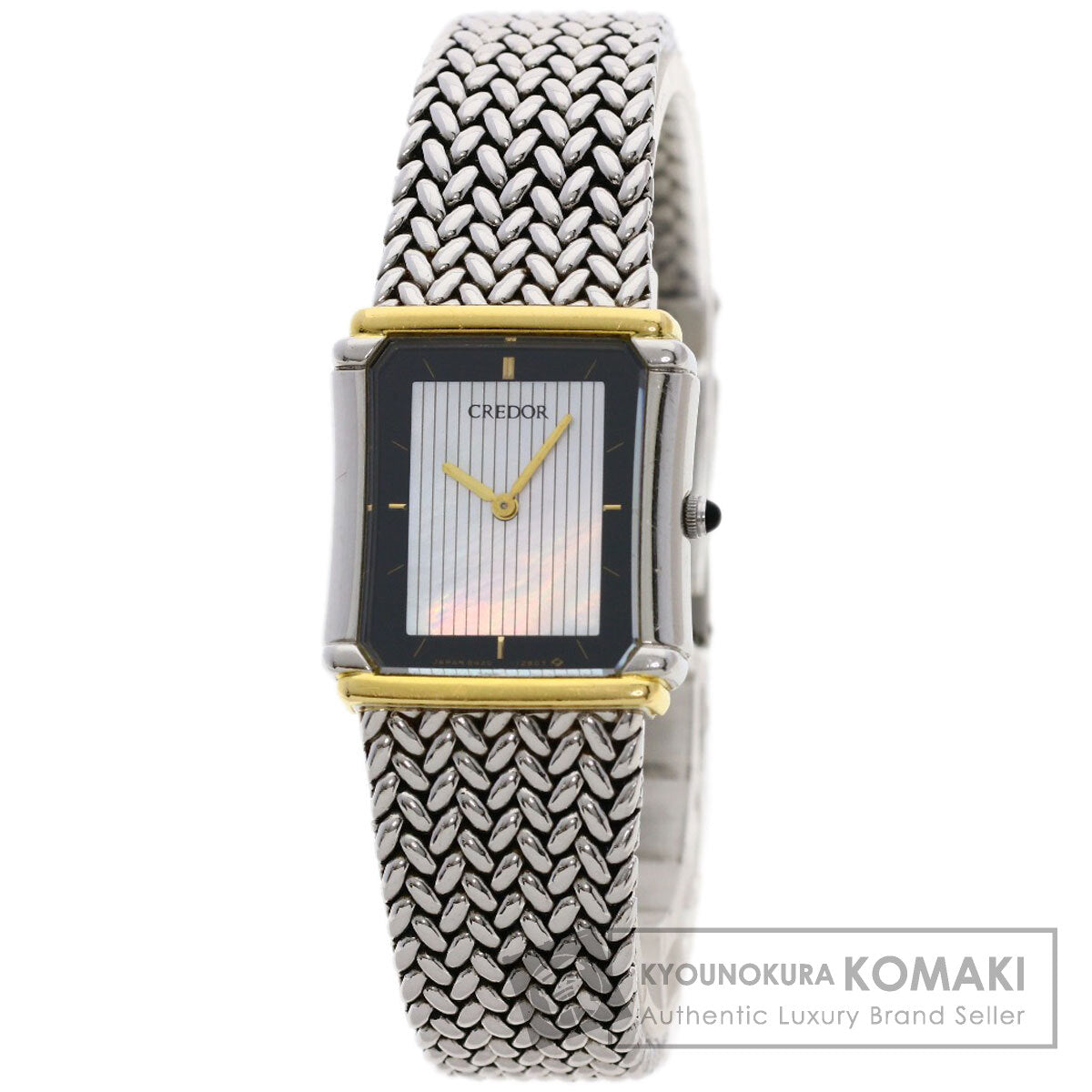 SEIKO セイコー 8420-6690 クレドール スクエアフェイス 腕時計 SS レディース 中古