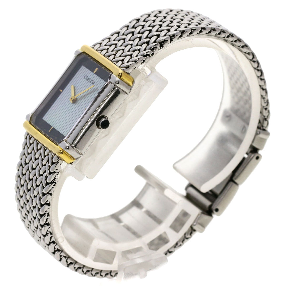 SEIKO セイコー 8420-6690 クレドール スクエアフェイス 腕時計 SS レディース 中古