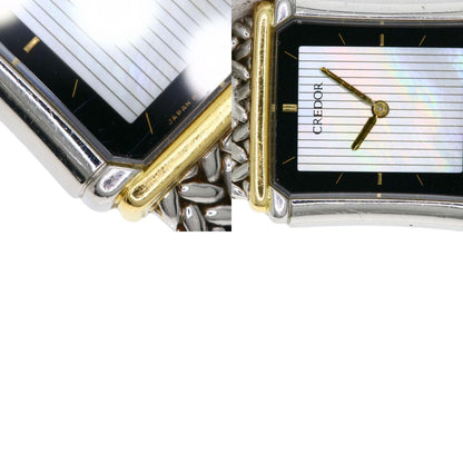 SEIKO セイコー 8420-6690 クレドール スクエアフェイス 腕時計 SS レディース 中古