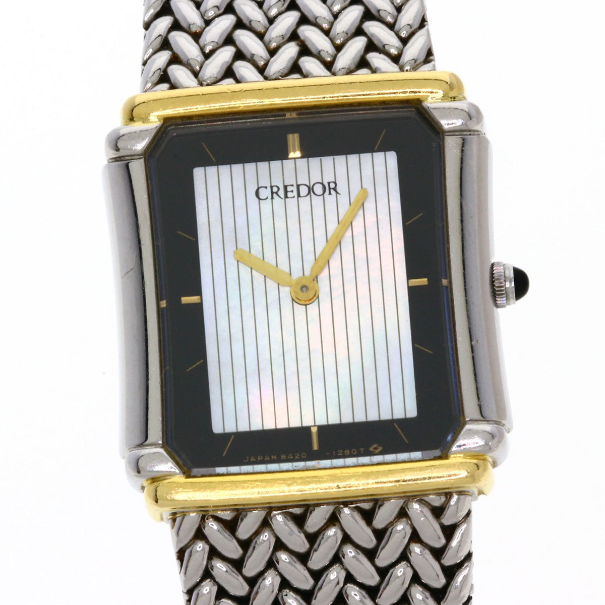 SEIKO セイコー 8420-6690 クレドール スクエアフェイス 腕時計 SS レディース 中古