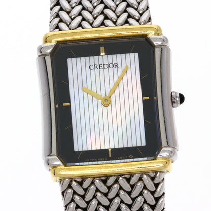 SEIKO セイコー 8420-6690 クレドール スクエアフェイス 腕時計 SS レディース 中古