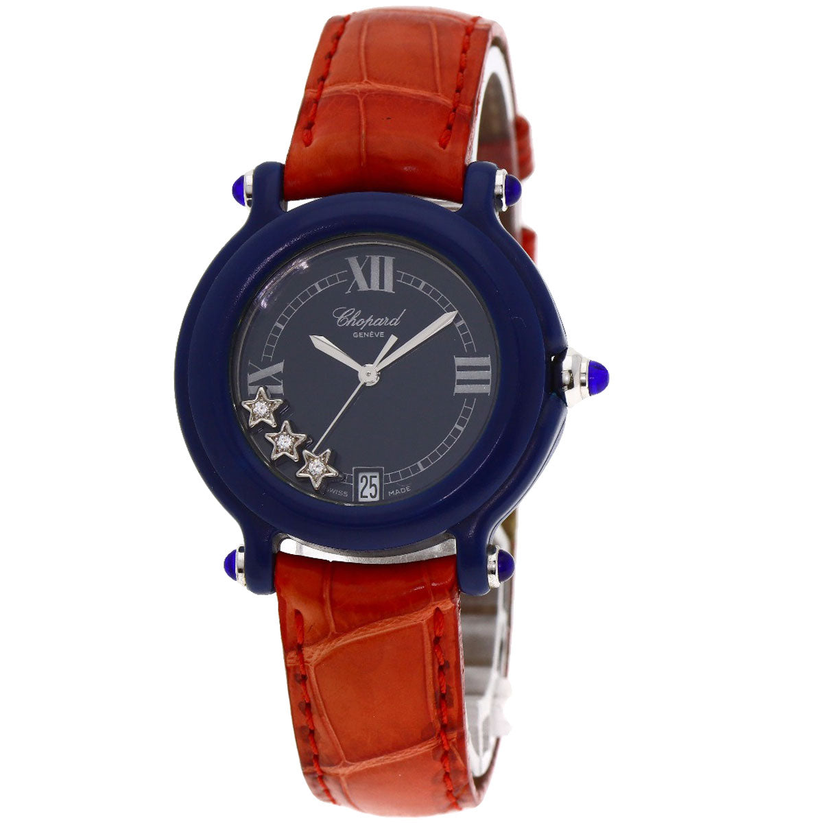 Chopard ショパール 27/7778 ハッピースター 3P ダイヤモンド 1000本限定 腕時計 プラスティック レディース 中古