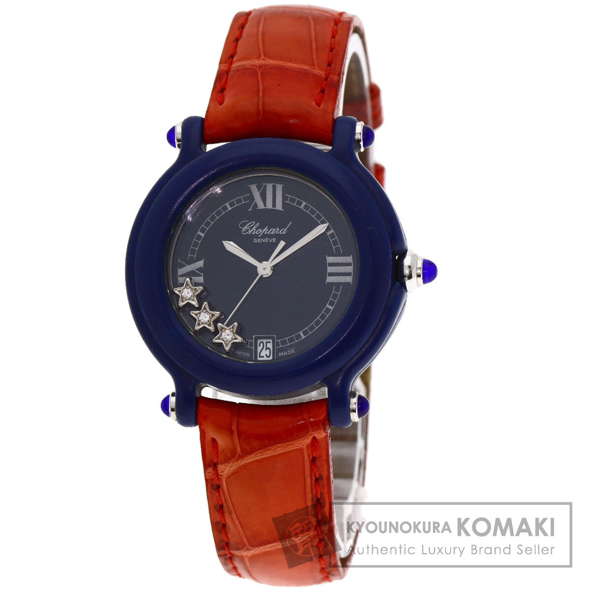Chopard ショパール 27/7778 ハッピースター 3P ダイヤモンド 1000本限定 腕時計 プラスティック レディース 中古